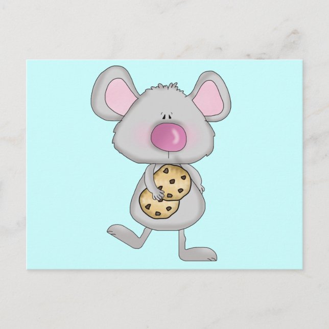 Carte Postale Souris avec Cookies T-shirts et cadeaux (Devant)