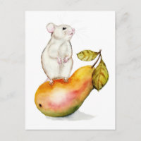 Souris charmante sur une oreille
