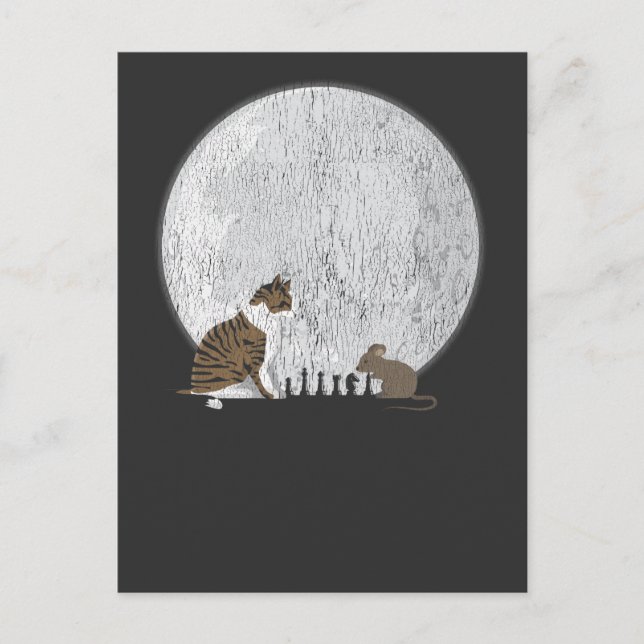 Carte Postale Souris Chat Lecteur Planche Chat (Devant)