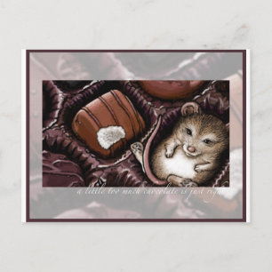 Carte Postale Souris dans la boîte à chocolat