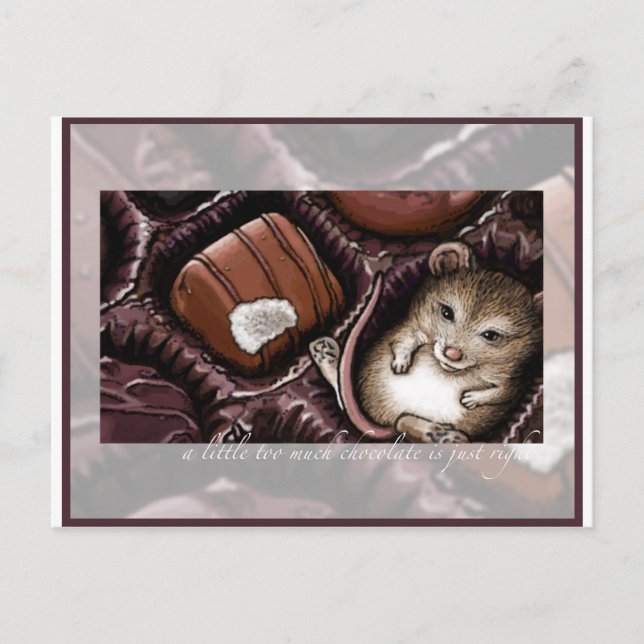 Carte Postale Souris dans la boîte à chocolat (Devant)