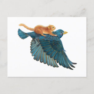 Carte Postale Souris de brume et Starling volant