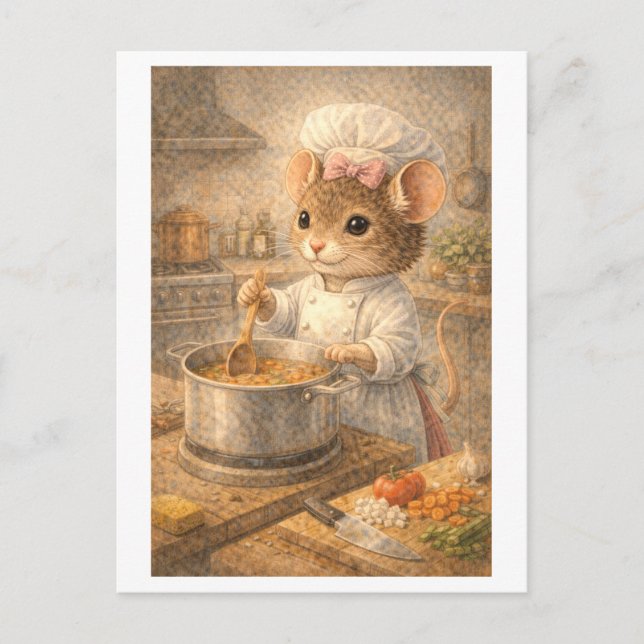 Carte Postale Souris de carrière comme chef (Devant)