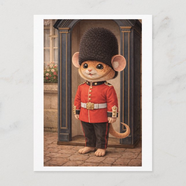 Carte Postale Souris de carrière comme garde du palais (Devant)