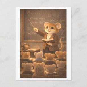 Carte Postale Souris de carrière en tant que professeur d'univer