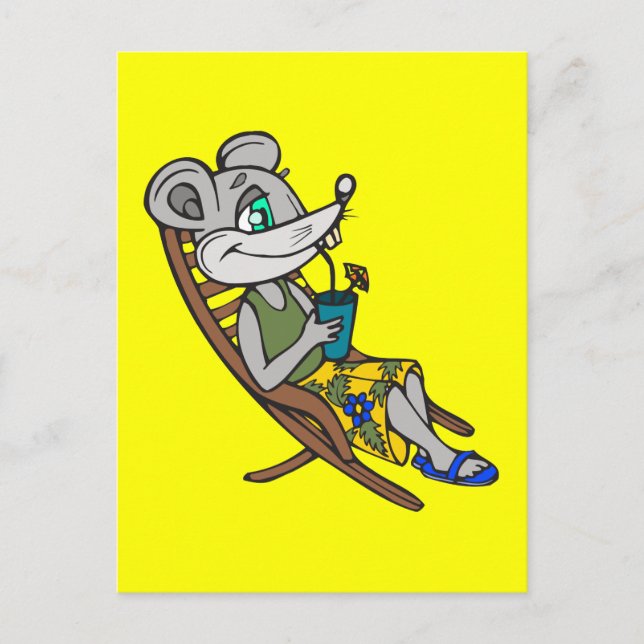 Carte Postale Souris de plage (Devant)