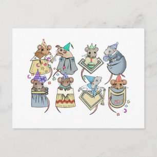 Carte Postale Souris de poche d'anniversaire