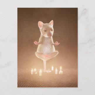 Carte postale: "Souris de Yoga"