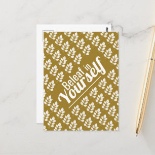 Carte Postale Souris en toi-même, feuille blanche