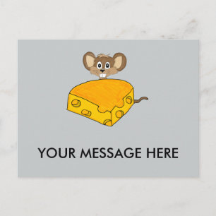 Carte Postale Souris et fromage