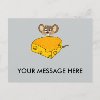 Carte Postale Souris et fromage