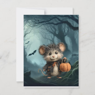 Carte Postale Souris farceur ou friandise Halloween