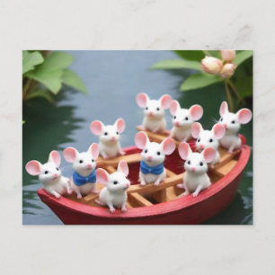 Carte Postale Souris, ohé ! Jolie souris animale