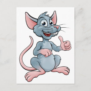 Carte Postale Souris ou rat cartonné