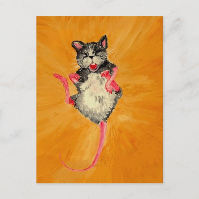 Carte Postale Souris riante (Devant)