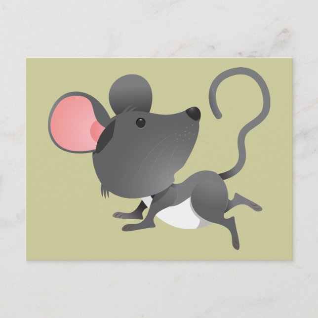 Carte Postale Souris Souris Rat Rongeurs Mammifère Cute Caricatu (Devant)