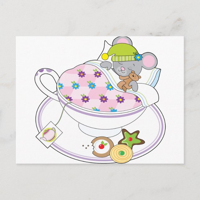 Carte Postale Souris Teacup (Devant)