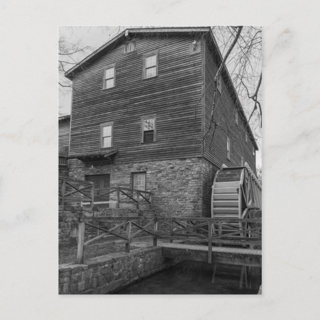Carte Postale Sous Edwards Mill Grayscale (Devant)