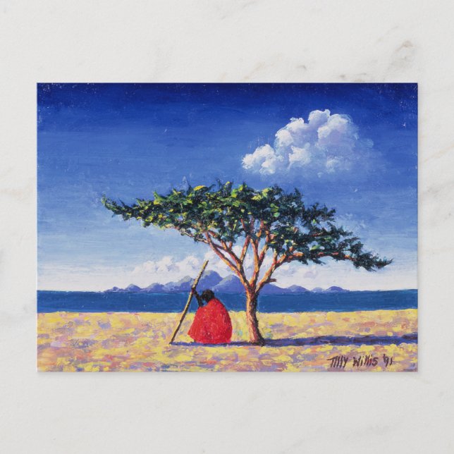 Carte Postale Sous l'arbre Acacia 1991 (Devant)