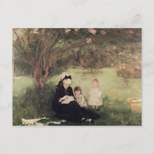 Carte Postale Sous le Lilac à Maurecourt, 1874