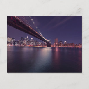 Carte Postale Sous le pont Brooklyn New York Skyline