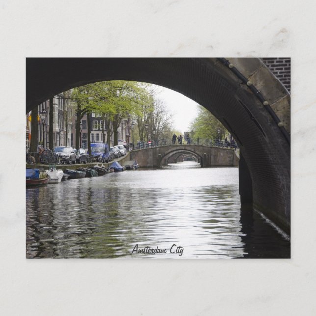 Carte Postale Sous le pont d'Amsterdam (Devant)