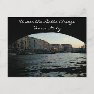 Carte Postale Sous le pont du Rialto Venise Italie