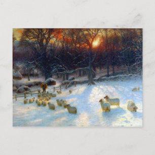 Carte Postale Sous Les Branches Encombrées De Neige