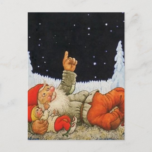 Carte Postale « Sous les étoiles » Gnomes par Jenny Nystrom (Devant)