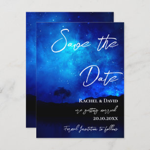 Carte Postale Sous les étoiles Night Sky Wedding Enregistrer la 