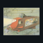 Carte Postale Sous-marin de vapeur de science-fiction vintage en<br><div class="desc">Illustration vintage futuriste Science Fiction steampunk voyage et l'image de transport. Un sous-marin victorien faisant un tour sous la mer avec un groupe de touristes à voir avec les poissons,  méduses et autres fonds marins. Un classique rétro de la bande dessinée sci fi design de l'avenir.</div>