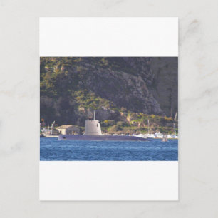 Carte Postale Sous-marin qui met en mer.