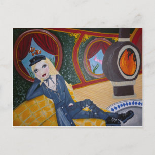 Carte Postale Sous-marin Steampunk Fermeture du capitaine - cart