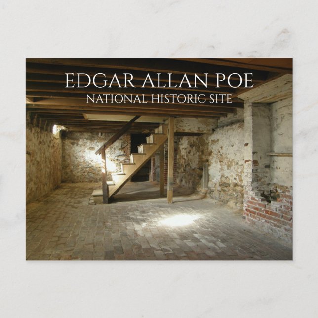 Carte Postale Sous-sol d'Edgar Allan Poe, Philadelphie  (Devant)