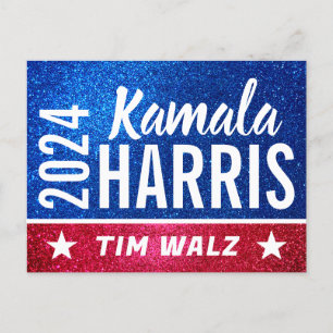 Carte Postale Soutenez Kamala Harris 2024 Progrès et unité