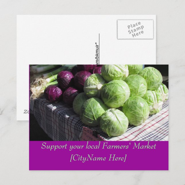 Carte postale - Soutenez le marché des agriculteur (Devant / Derrière)