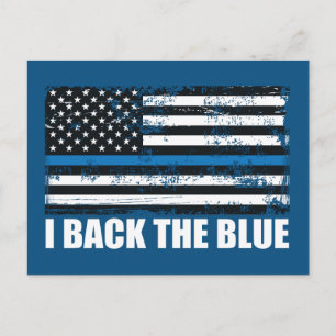 Carte Postale Soutenez le Thin Blue Line Drapeau USA MAGA WWG1WA