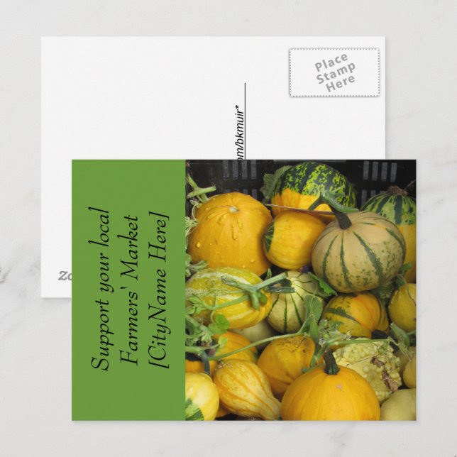 Carte postale - Soutenir le marché fermier - Courg (Devant / Derrière)