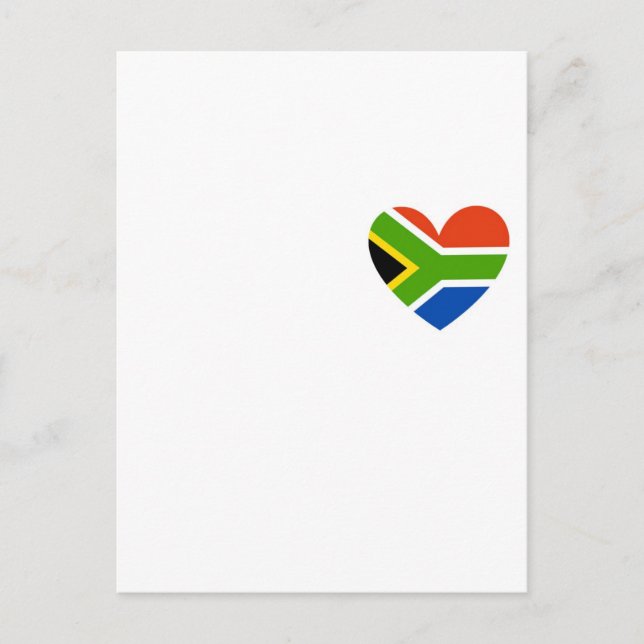 Carte Postale south africa flag heart (Devant)