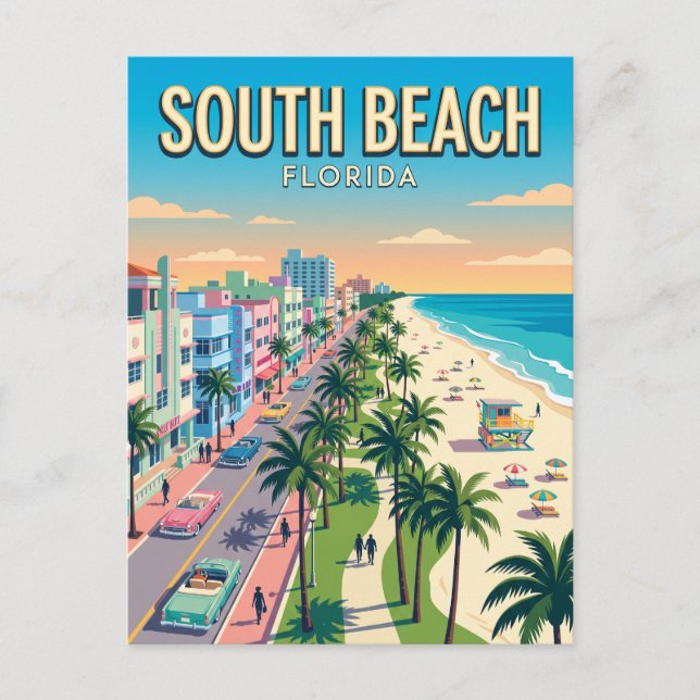 Carte Postale South Beach Floride (Devant)