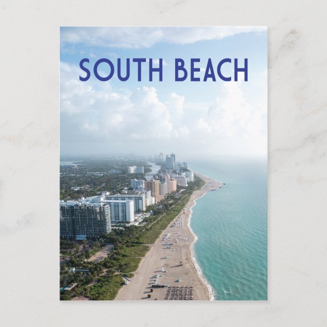 Carte Postale South Beach Miami Floride Shoreline (Devant)