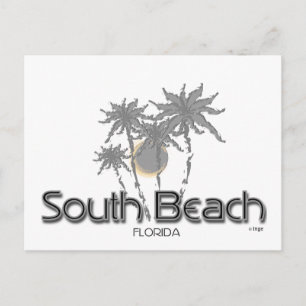 Carte Postale South Beach Miami Grey Palms
