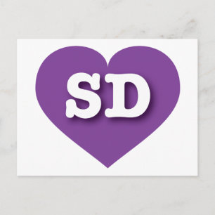 Carte Postale South Dakota Purple Heart - J'aime SD