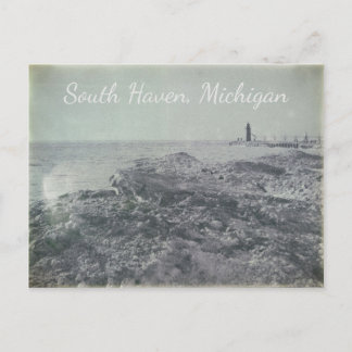 Carte Postale South Haven, Michigan Phare Vintage Icebergs