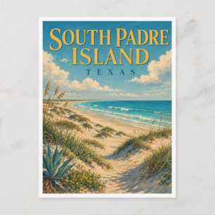 Carte Postale South Padre Island Texas Plages Dunes GeoSaga