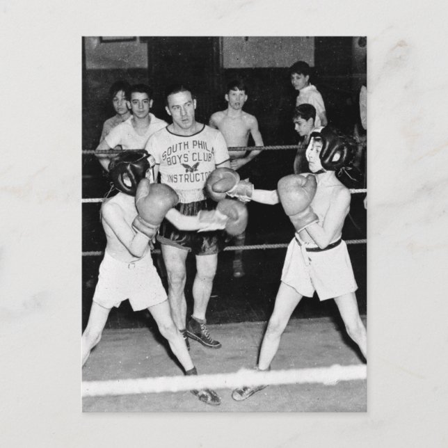Carte Postale South Philly Boys Club Boxing, années 1940 (Devant)