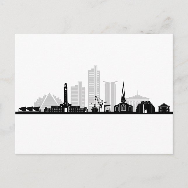 Carte Postale SOUTHAMPTON England fußball City Skyline Silhouett (Devant)
