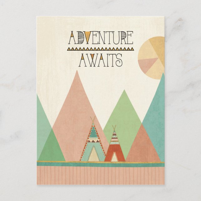 Carte Postale Southwest Geo III | Adventure Awaits (Devant)