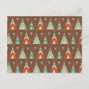 Carte Postale Southwest Geo Step   Motif Teal Teepee