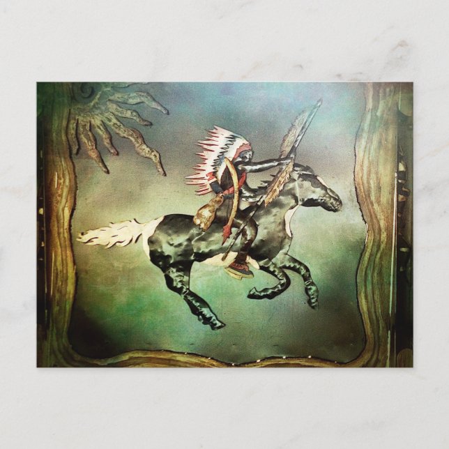 Carte Postale Southwestern Native American Tribal Indien Horse (Devant)